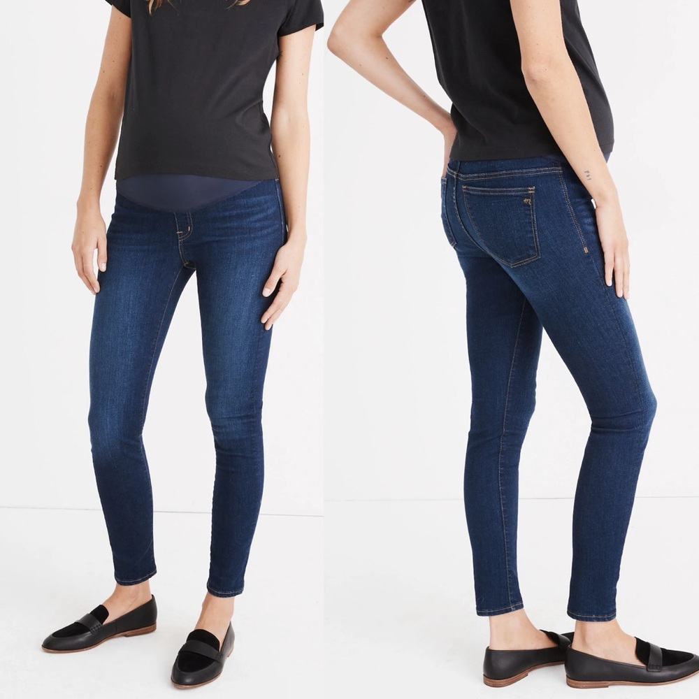 Madwell Maternity Over Belly Skinny Jeans‎ Hayes Size 24 Blue Denim Style AB410